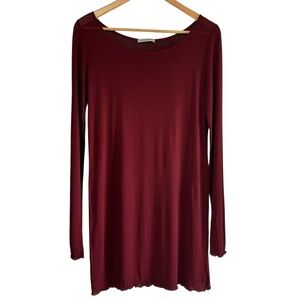 Sarah Pacini semi sheer scoop neck long sleeve mini dress excellent condition